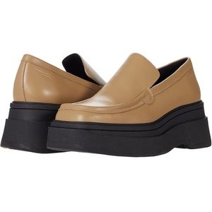 VAGABOND Carla Lark Chunky Platform 90s Y2K Loafers Tan Beige Leather 39 9 NWOB